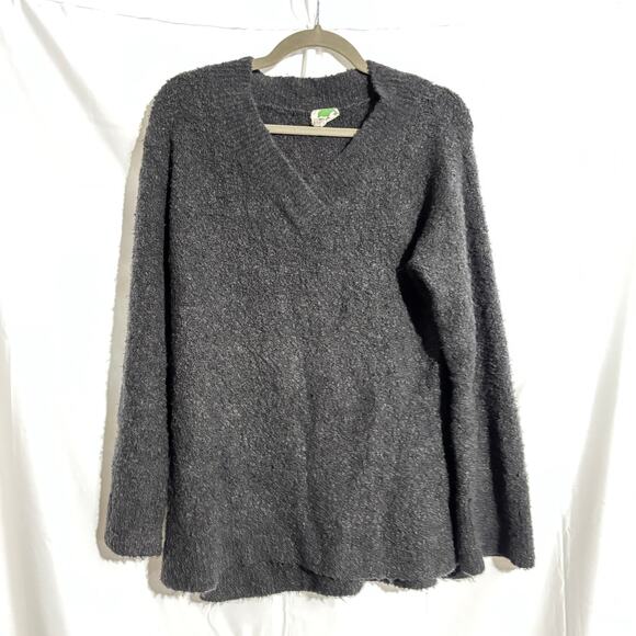 Anthropologie Black Merino Wool Alpaca V-Neck Small | Soft Luxury Knit Pullover - Picture 4 of 4